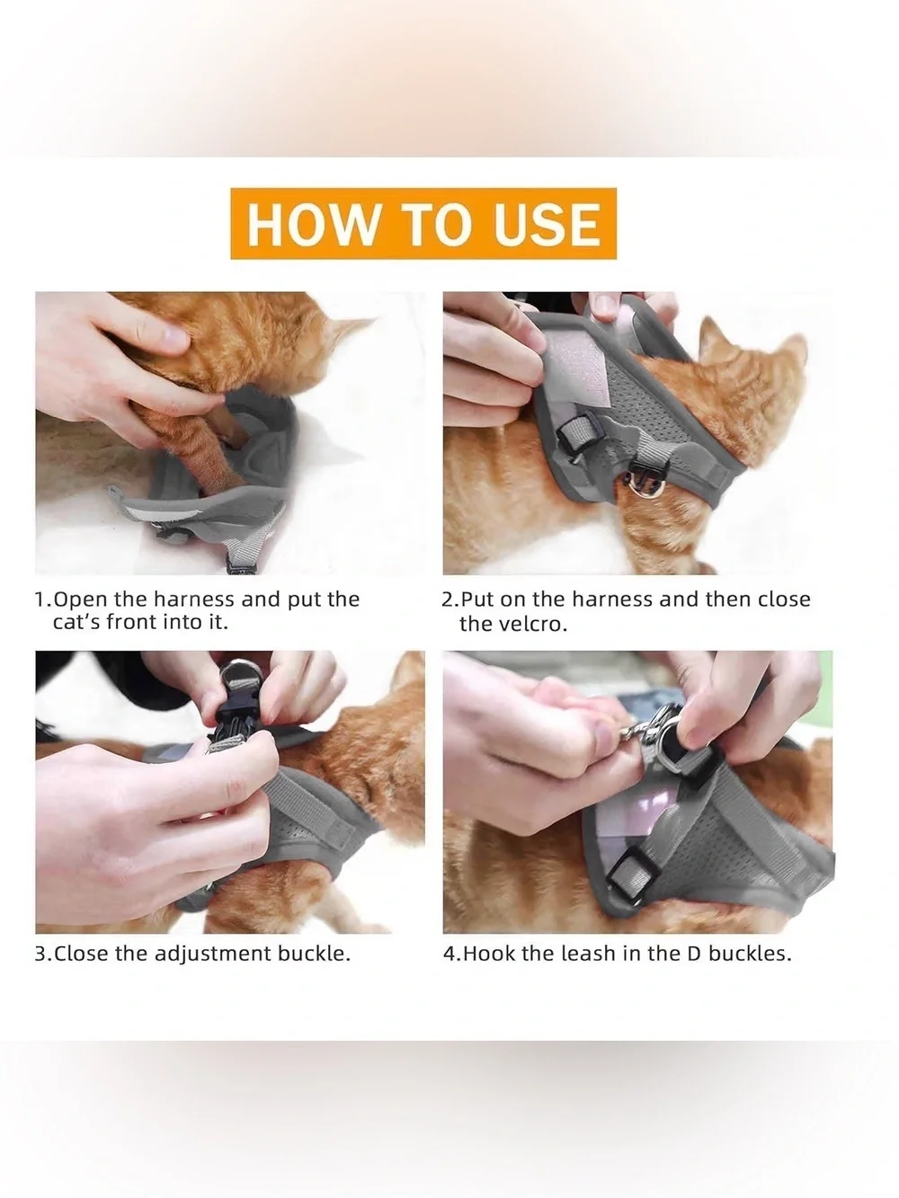 New Cat & Dog Vest Harness with leash Size XS